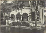 Werkzamheden aan het gebouw van Rathkamp & Co.