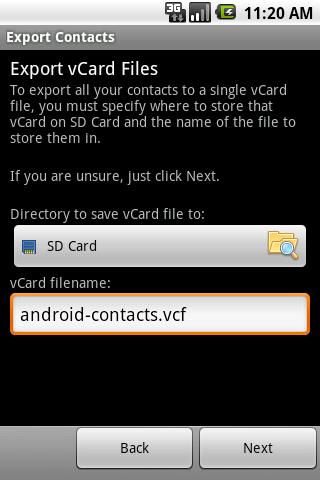 Export Contacts