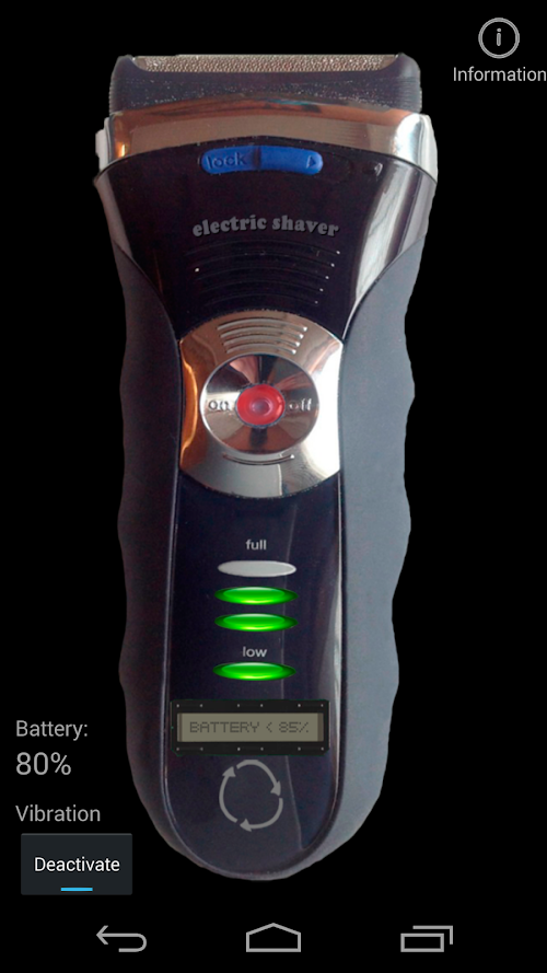 Android application Electrical shaver screenshort
