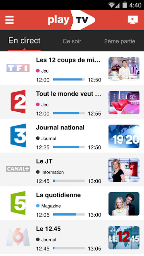Android application Play TV screenshort
