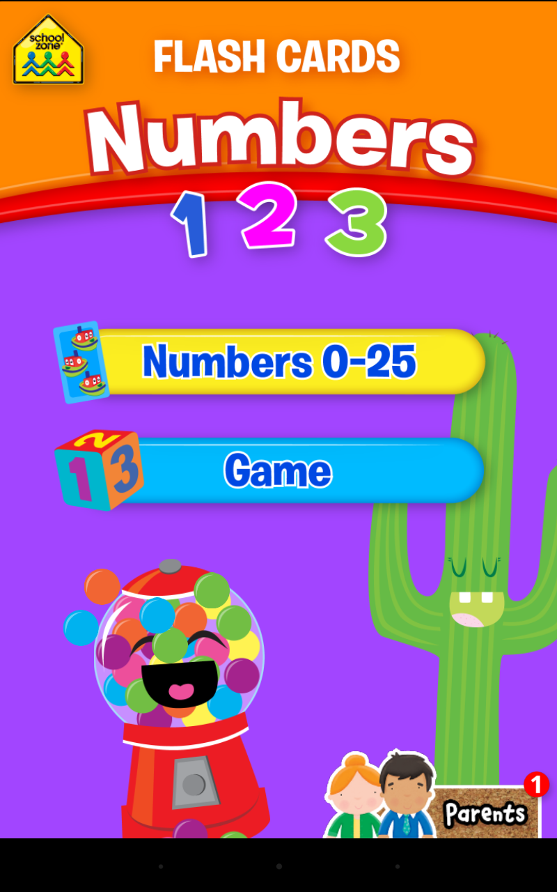 Android application Numbers Flash Cards screenshort