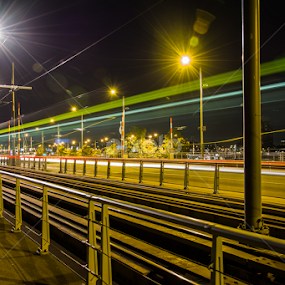 moving tram by Marcel Eringaard - Transportation Railway Tracks