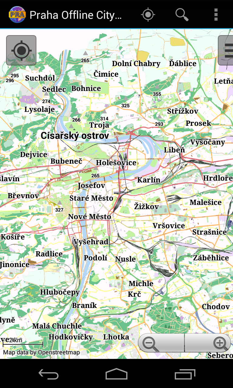 Android application Prague Offline City Map screenshort