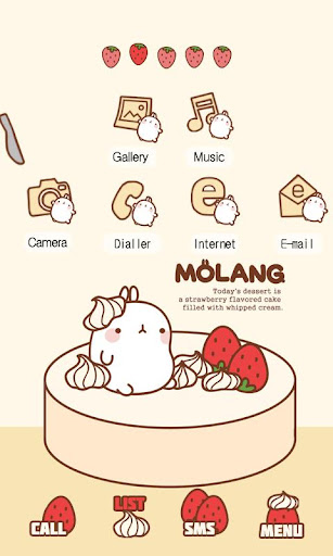 CUKI Theme Strawberry Molang