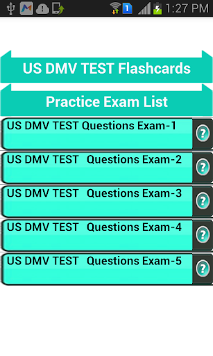 US DMV TEST FALSH CARDS