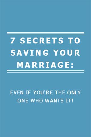 7 TIPS TO SAVING YOUR MARRIAGE