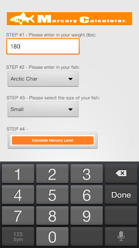 Mercury Fish Calculator