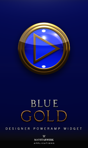 Poweramp Widget Blue Gold