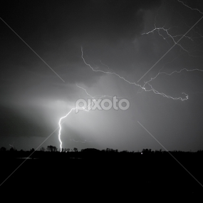 Lightning Strike by Joe Boyle - Landscapes Weather