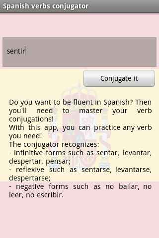 Spanish verbs conjugator