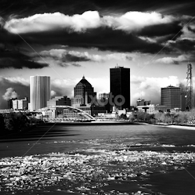 Downtown Rochester by Enrique Santana Carballo - Black & White Landscapes