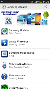Samsung firmware Updates - screenshot thumbnail