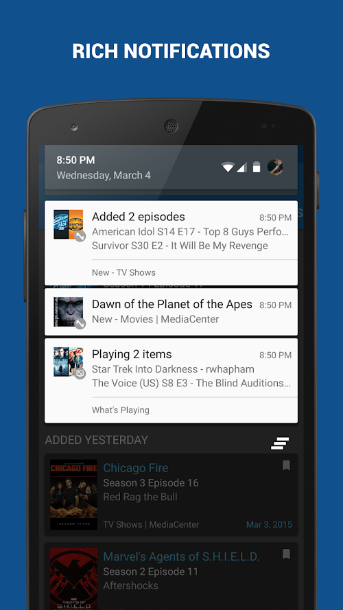 Android application nuVue for Plex &amp; Emby screenshort