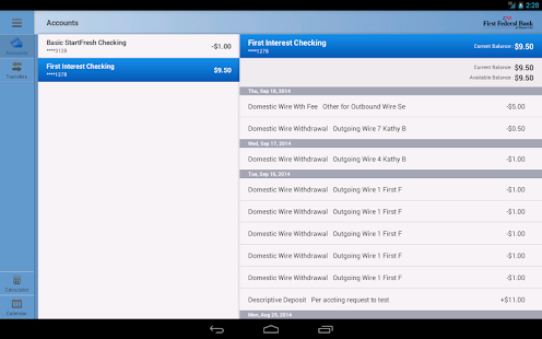 First Federal Bank for Tablet Screenshots 2