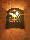 Mexikanische Maske An Hauswand 