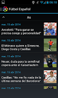 RSS Equipos Fútbol Español APK Gambar Screenshot #2