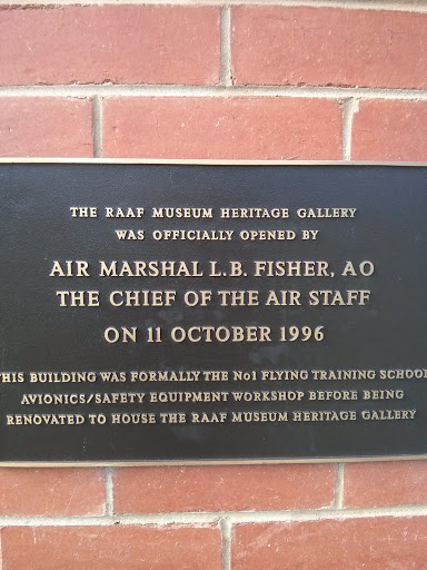 RAAF Heritage Gallery Plaque