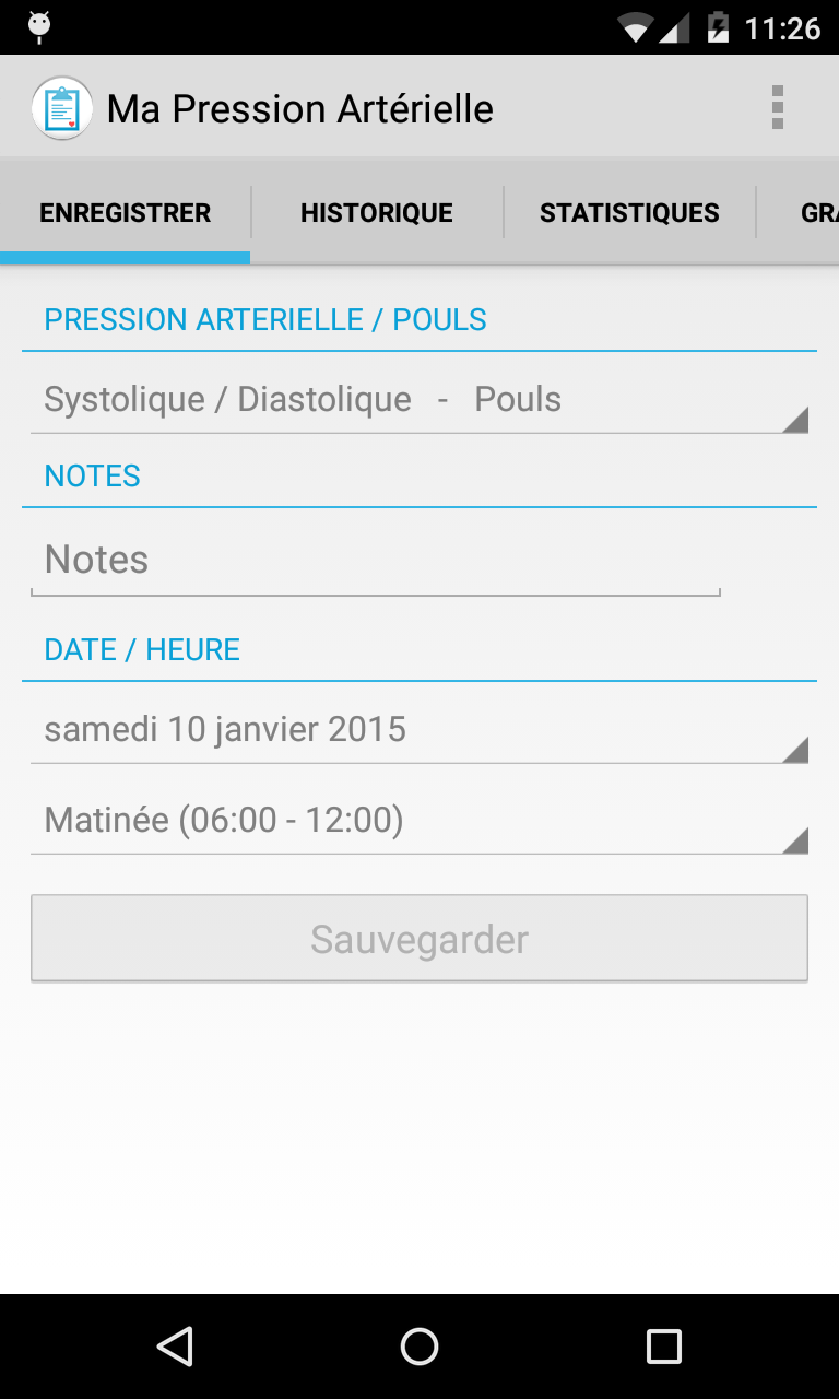 Android application My Blood Pressure screenshort