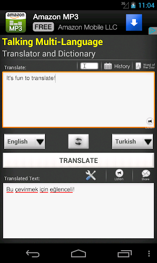 Turkish Translator Dictionary