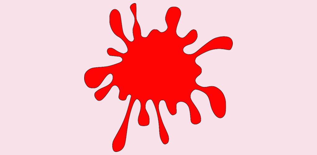 Картинка красная клякса