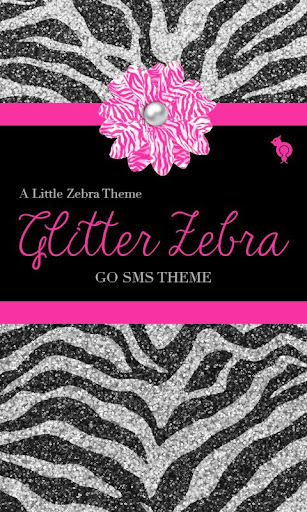 Pink Glitter Zebra Theme SMS