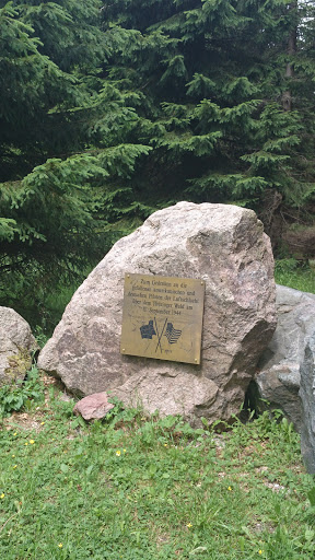 Gedenkstein An Die Luftschlacht Über Dem Thüringer Wald