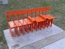 Orange Untitled Art Bench No.8