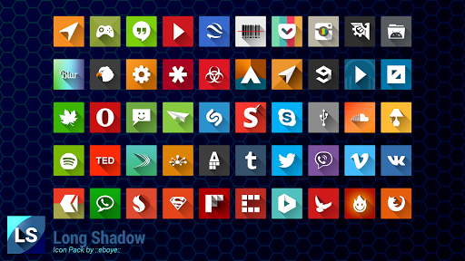 【免費個人化App】Long Shadow Icon Pack [NoMask]-APP點子