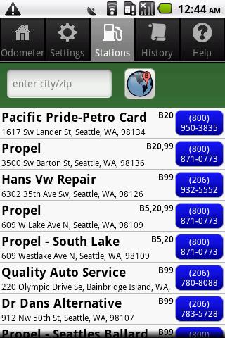 Android application Biodiesel Buddy screenshort