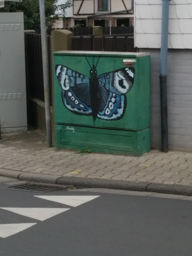 Graffiti Blauer Schmetterling