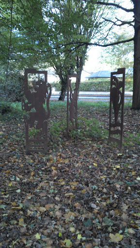 Metall Skulpturen Eingang Stadtpark