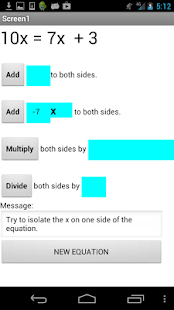 Algebra Equation Helper Free Screenshots 1