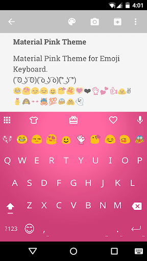 Material Pink Emoji Keyboard