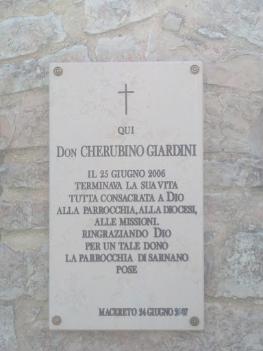 Macereto a Don Cherubino Giardini
