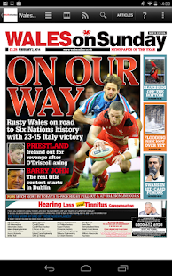 Wales on Sunday Newspaper - náhled