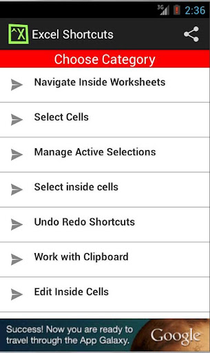 Excel Shortcuts