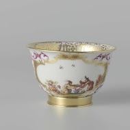 Kop, veelkleurig beschilderd met chinoiserieën