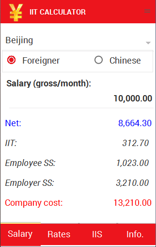 CHINA INDIVIDUAL INCOME TAX