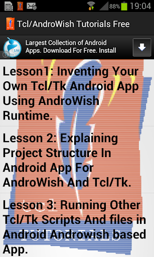 Tcl AndroWish Tutorials Free