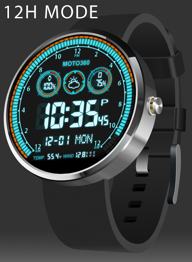 android how wear screenshot on to for  Google Android V03  Moto 360 WatchFace on Play Apps