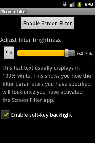 Screen Filter Android