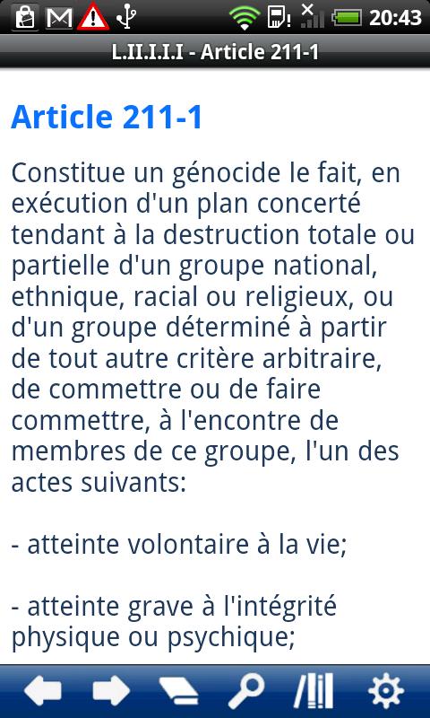French Penal Code Screen 3