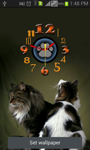 Kitten Live Wallpaper Clock