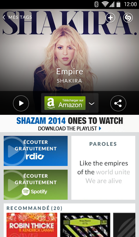 Shazam Encore - screenshot