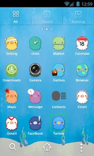 Octopus GO Launcher Theme