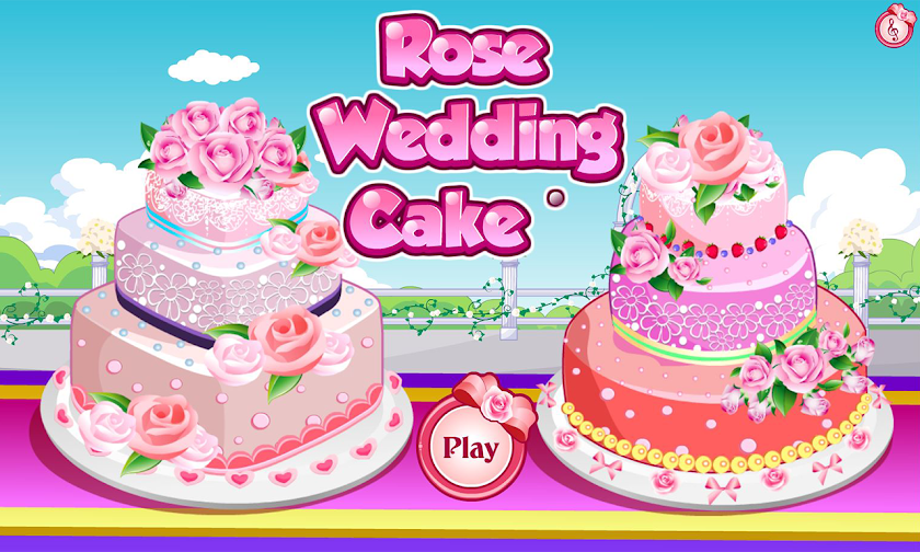 Rose Wedding Cake Game Screen 2
