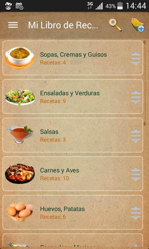 Android application My Cookery Book Pro screenshort