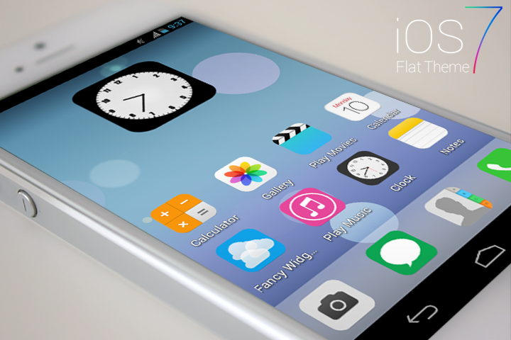 Ios7 Flat (APEX NOVA GO THEME) - screenshot