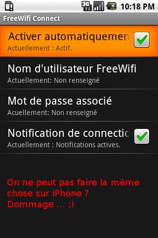 FreeWifi Connect Screen 2