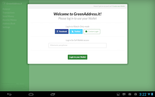 GreenAddress Bitcoin Wallet